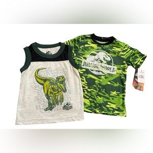 Jurassic World 2 Pack Toddler Boy Graphic Shirt Bundle of 2 Size 3T New